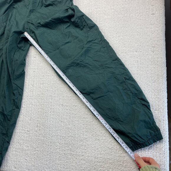 Vintage 90s Nike Pants Men XL Green Nylon Windbreaker Track Warm Up Zip Read** - Picture 10 of 16